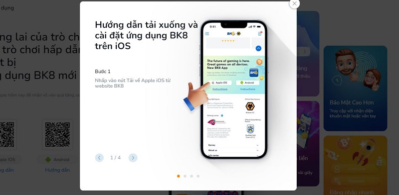 Hướng dẫn tải app BK8 nhanh gọn cho iOS
