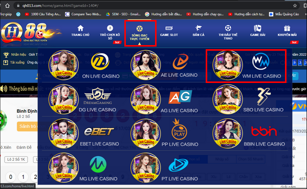 Giao diện trước khi truy cập vào game Rồng online