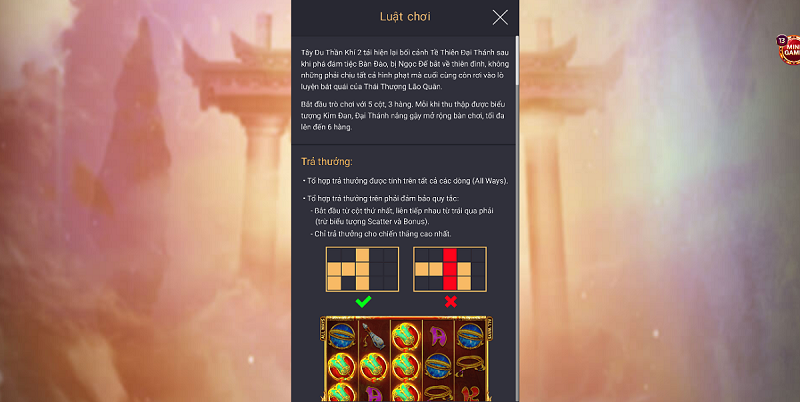 Các biểu tượng lớn trong game Tây du thần khí tải Sunwin 