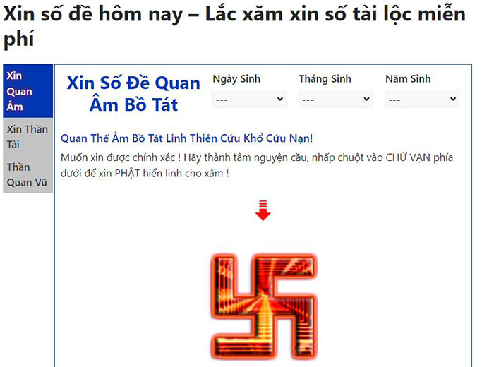 Chức năng xin số rất linh thiêng tại trang Đánh đề online MEZ 