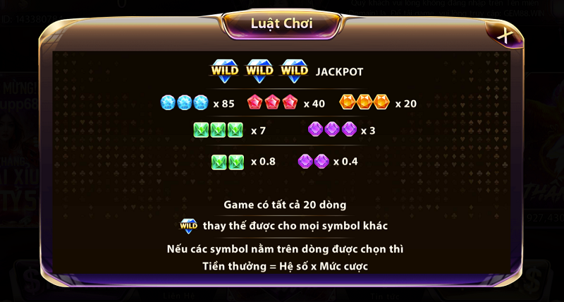 Tham khảo luật chơi cơ bản của tựa mini game Kim Cương