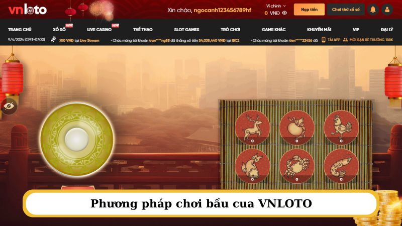 Phương pháp chơi bầu cua VNLOTO