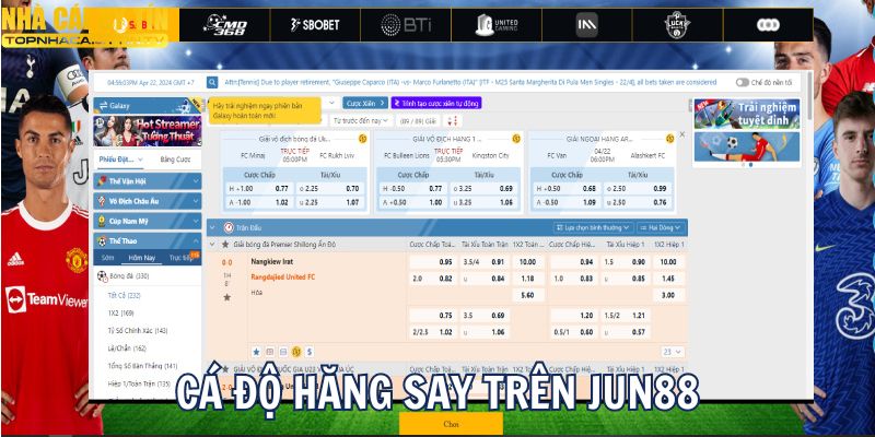 Cá độ hăng say cùng Jun88