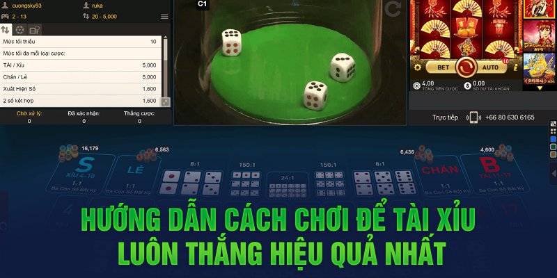 Ảnh: Hướng dẫn cách chơi để tài xỉu luôn thắng hiệu quả nhất