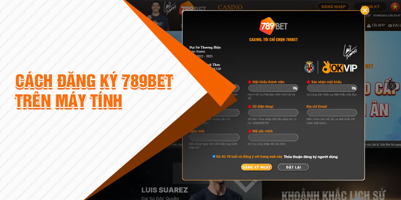 Cách tạo account 789BET trên máy tính