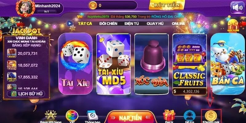 Khuyến mãi 68 game bài được đưa ra để dành tặng các hội viên