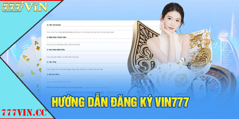 Hướng dẫn cách đăng ký tài khoản mới trên 777vin