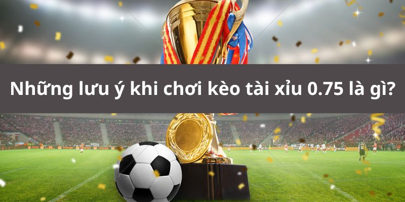 Những lưu ý khi chơi kèo tài xỉu 0.75 là gì?